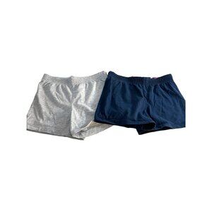 Wonder Nation Girls Elastic Waist Shorts Lot of 2 Gray/Blue Size M 7-8